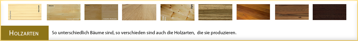 Welches Material - Holzart